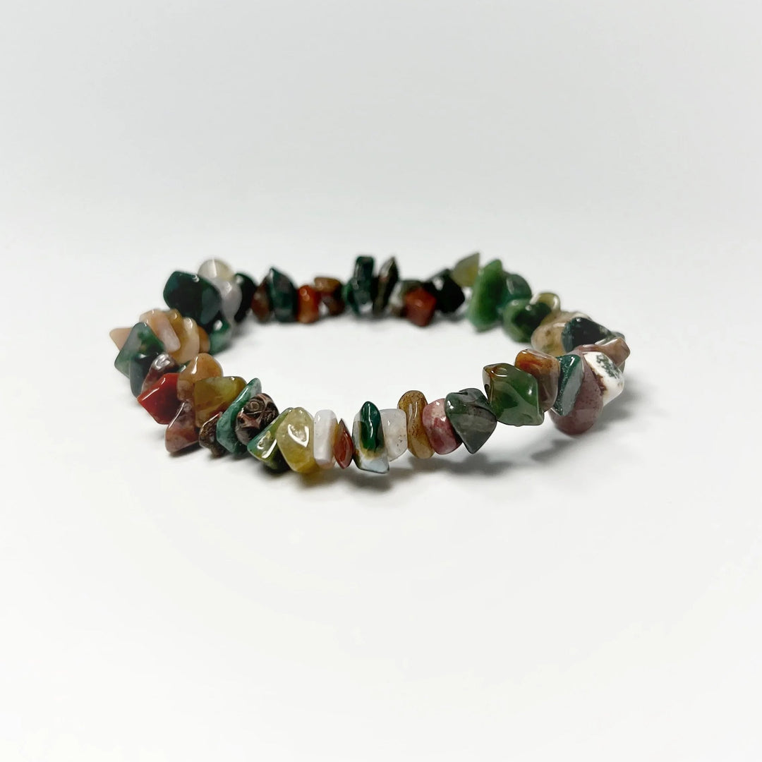 Indian Agate Chip Beaded Bracelet - Rocks and Gems Canada