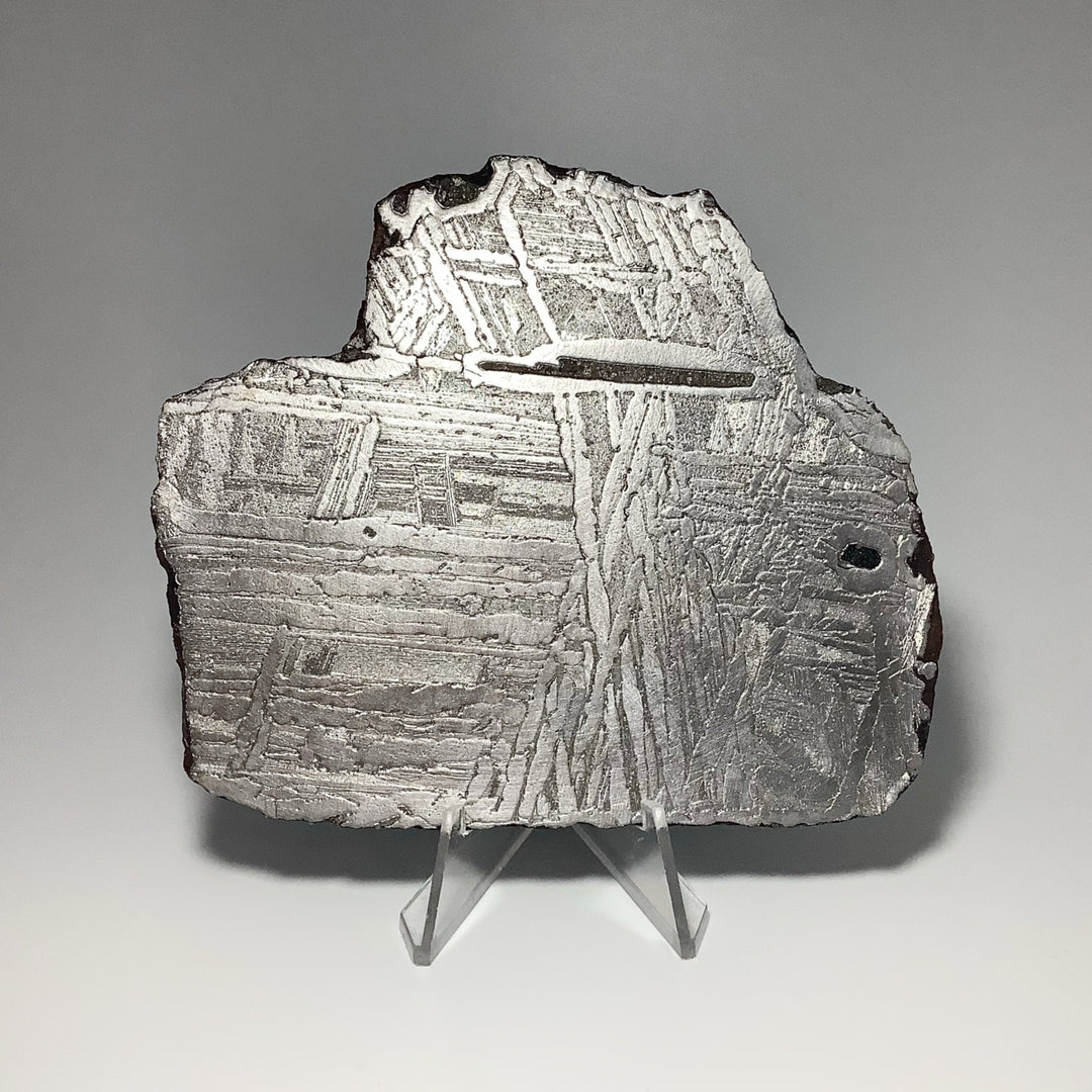 Seymchan Meteorite Slice - Rocks and Gems Canada