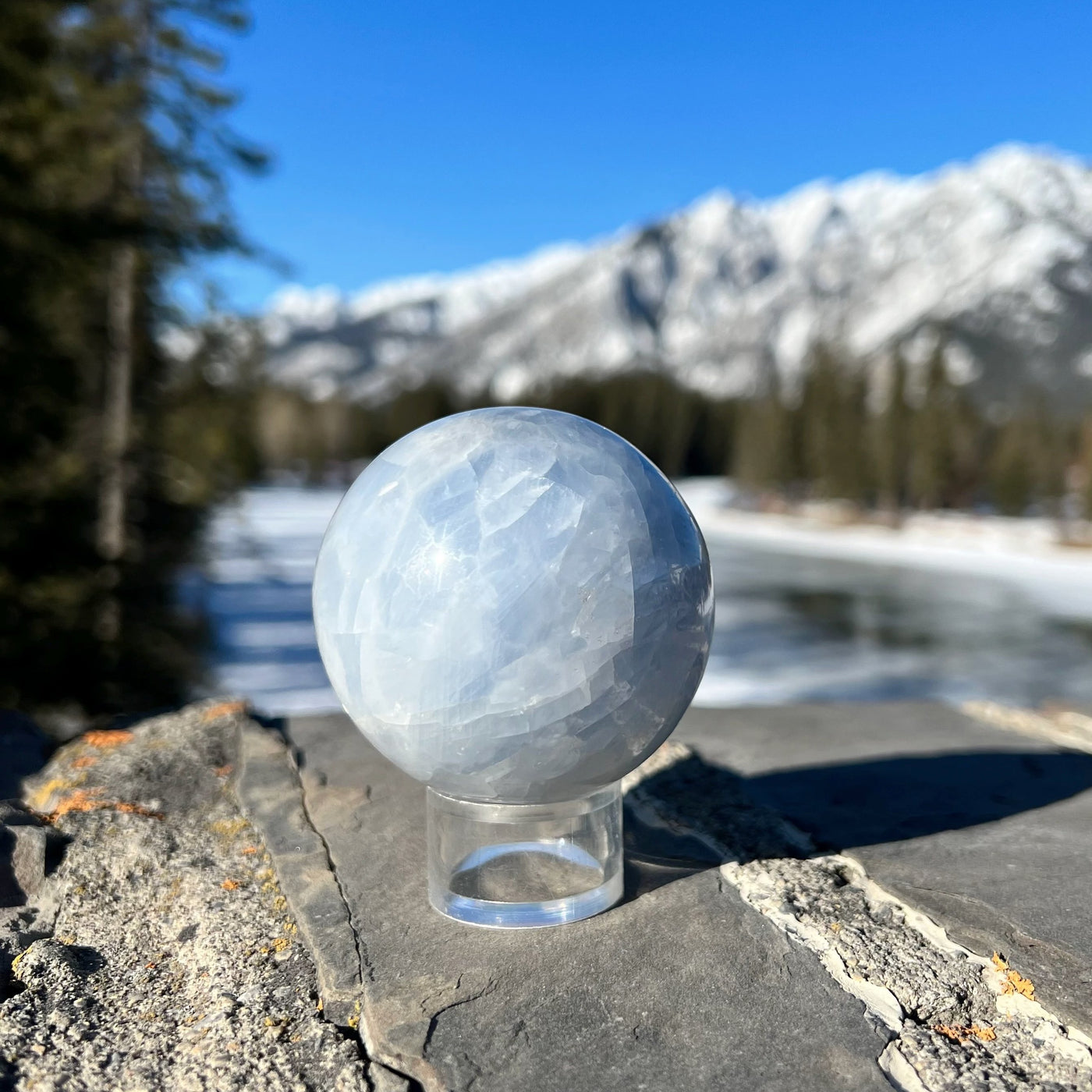 Blue Calcite Sphere