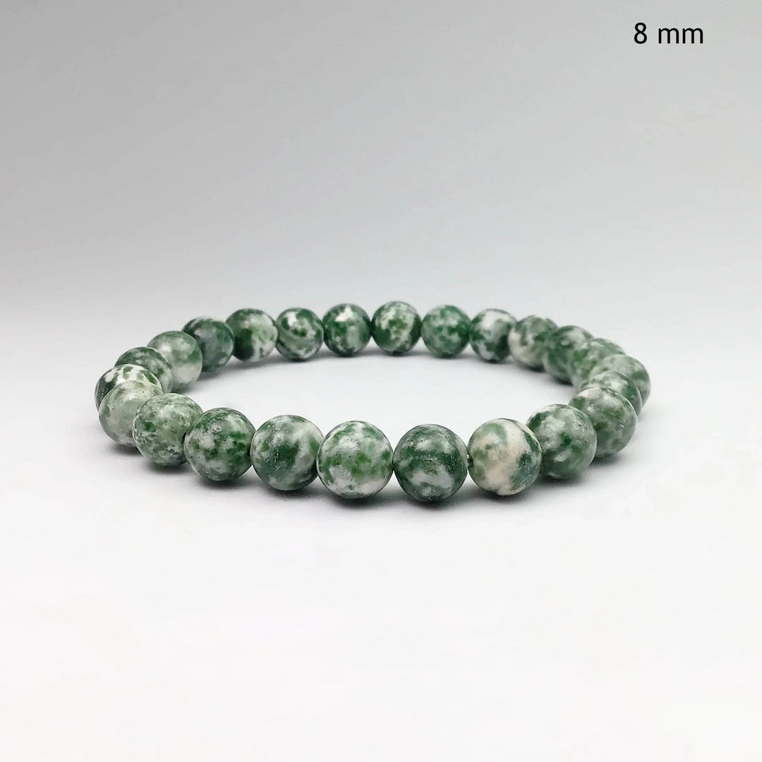 Green Dot Jade Beaded Bracelet - Rocks and Gems Canada