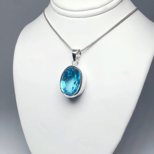 London Blue Topaz Pendant - Rocks and Gems Canada