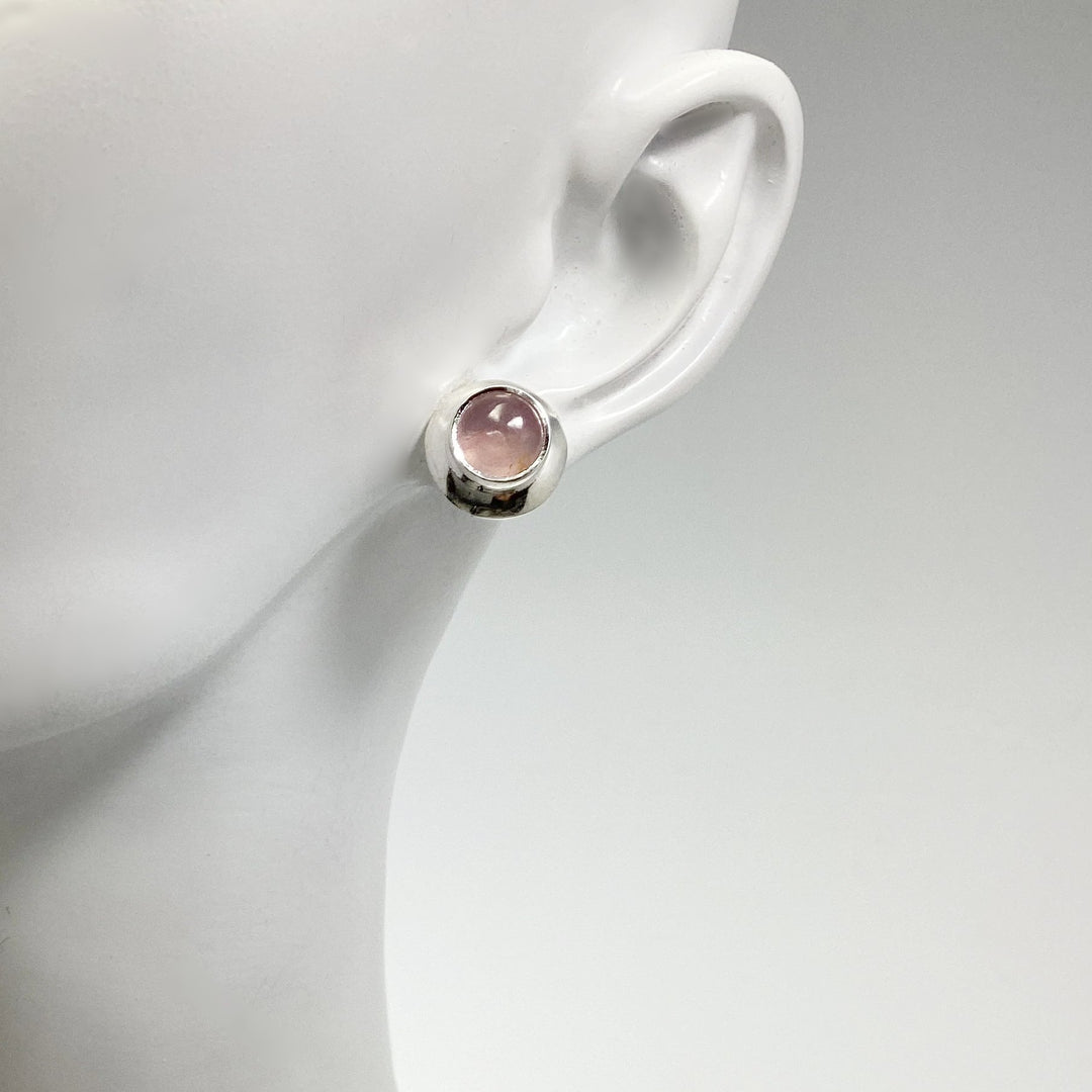 Rose Quartz Stud Earrings - Rocks and Gems Canada