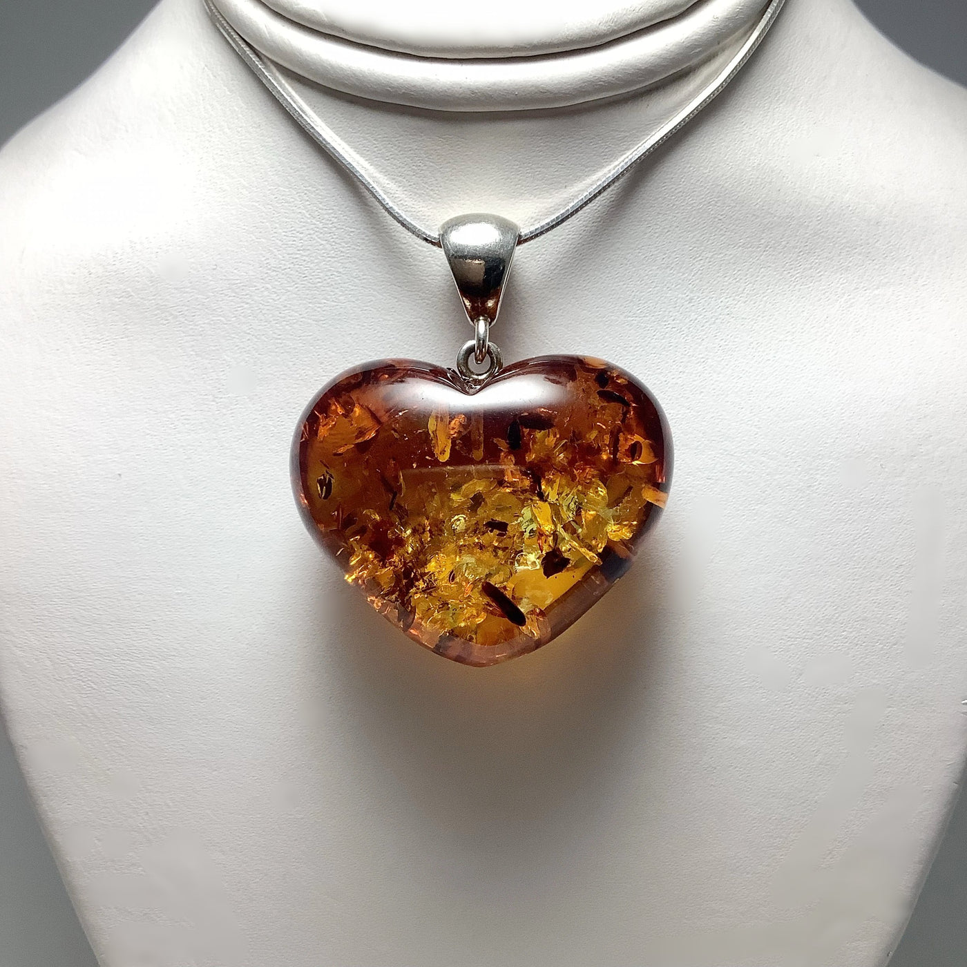 Ombre Amber Heart Pendant
