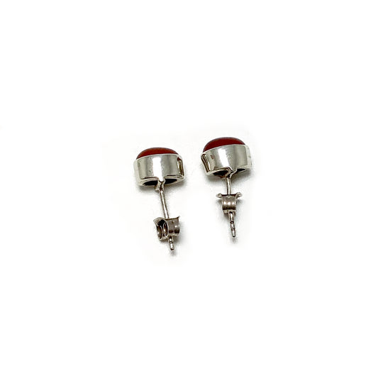 Carnelian Agate Stud Earrings - Rocks and Gems Canada