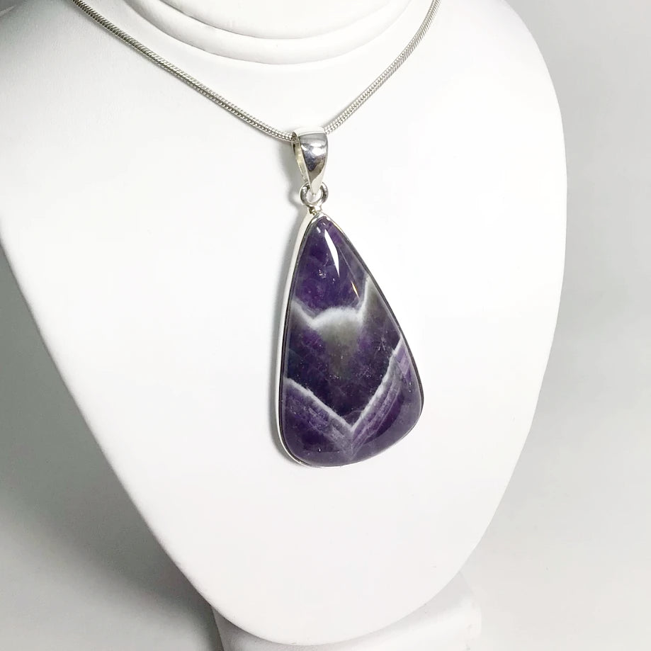 Chevron Amethyst Pendant - Rocks and Gems Canada