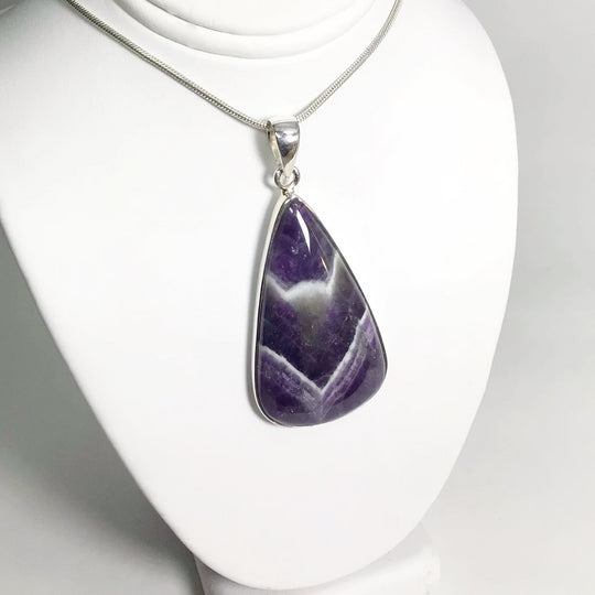 Chevron Amethyst Pendant - Rocks and Gems Canada