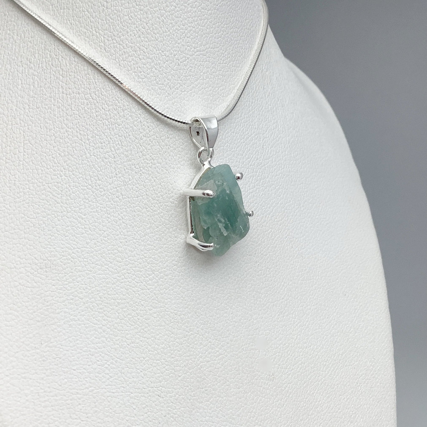 Raw Aquamarine Pendant