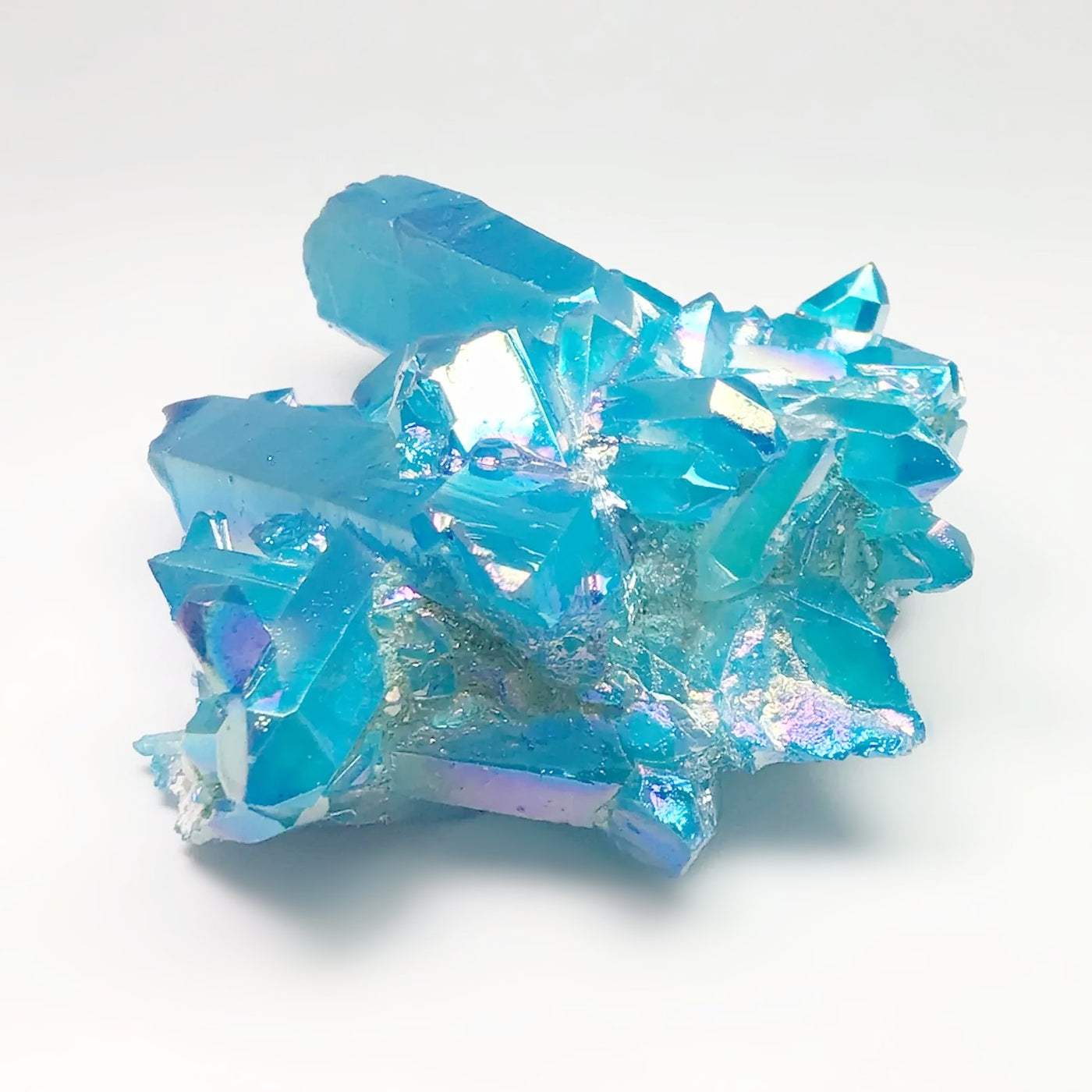 Rainbow Aqua Aura Quartz Cluster