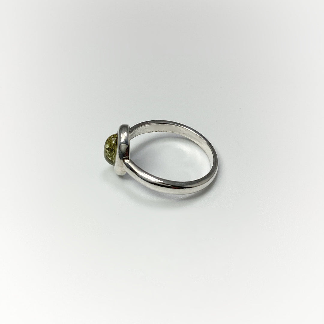 Green Amber Ring - Rocks and Gems Canada