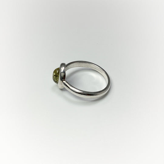 Green Amber Ring - Rocks and Gems Canada
