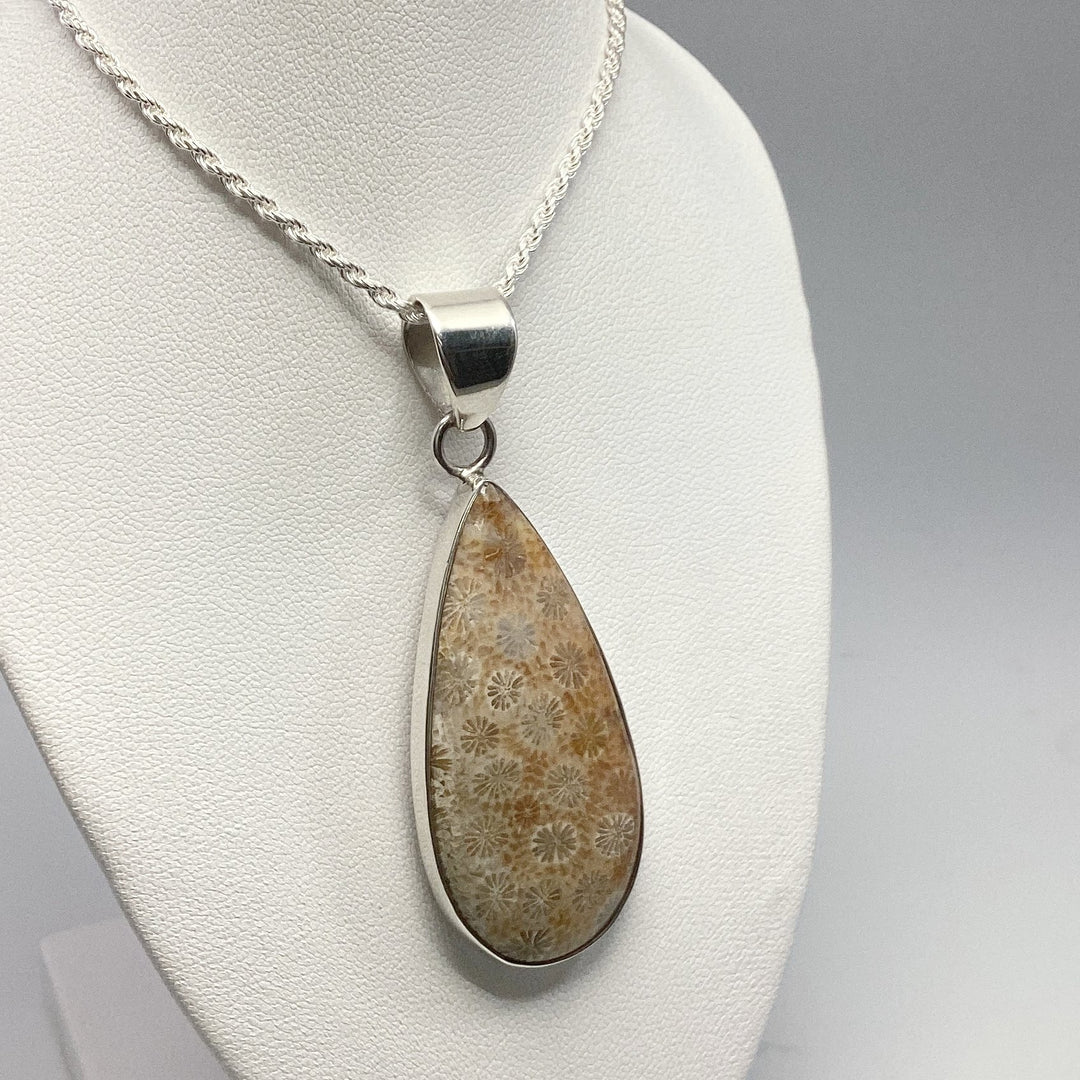 Fossilized Coral Pendant - Rocks and Gems Canada