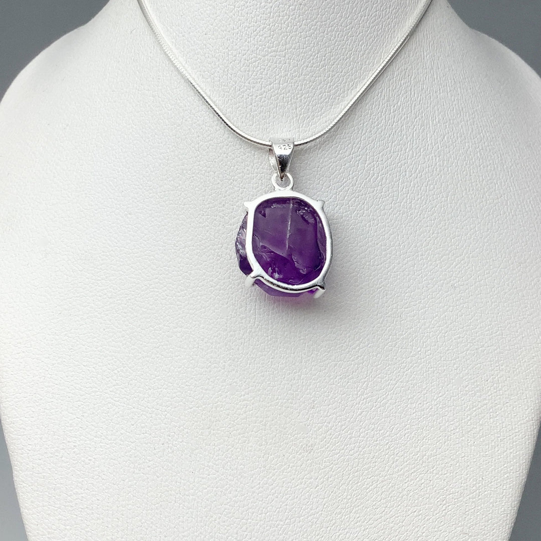 Raw Amethyst Pendant - Rocks and Gems Canada