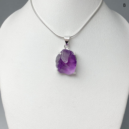 Raw Amethyst Pendant - Rocks and Gems Canada