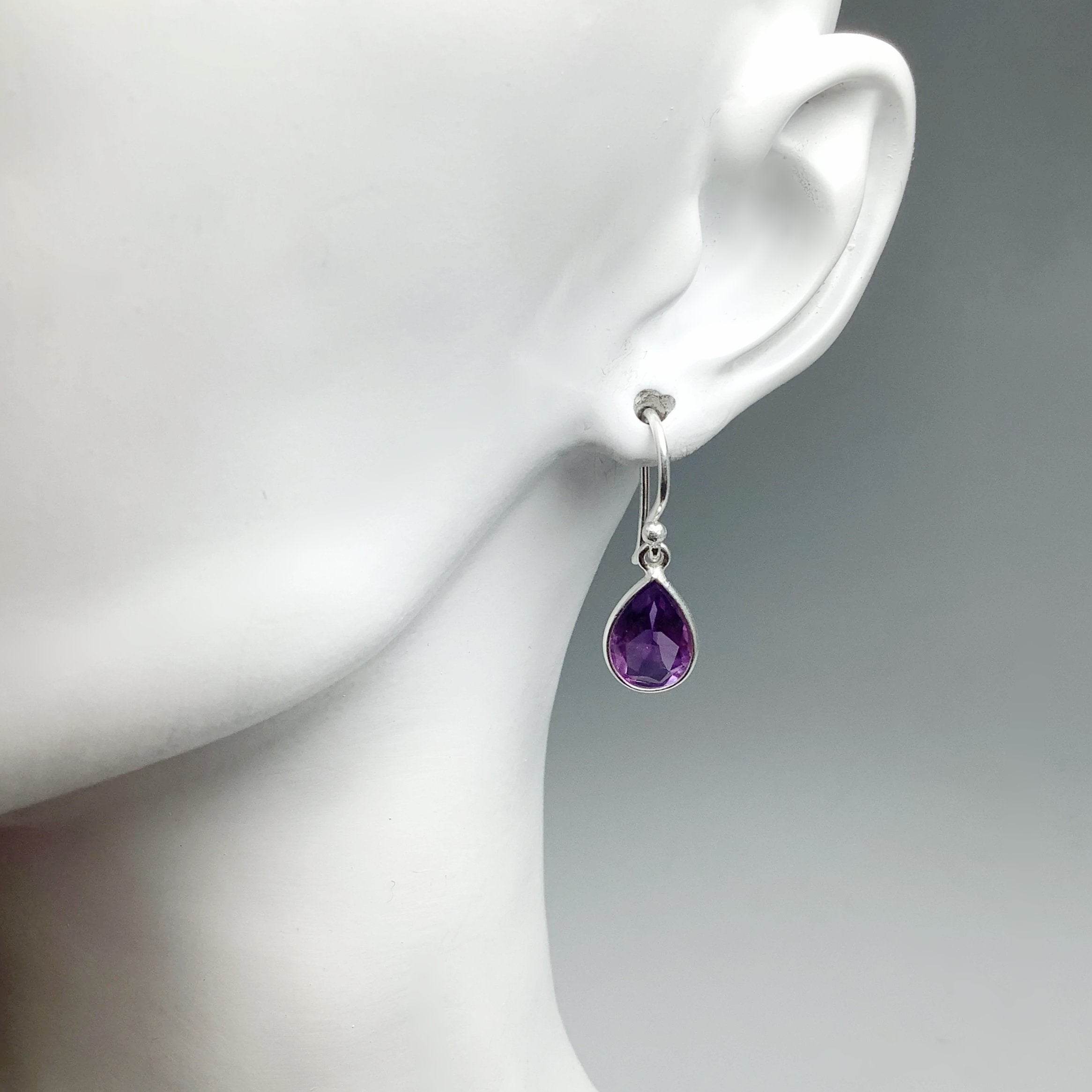 Amethyst Dangle Earrings - Rocks and Gems Canada