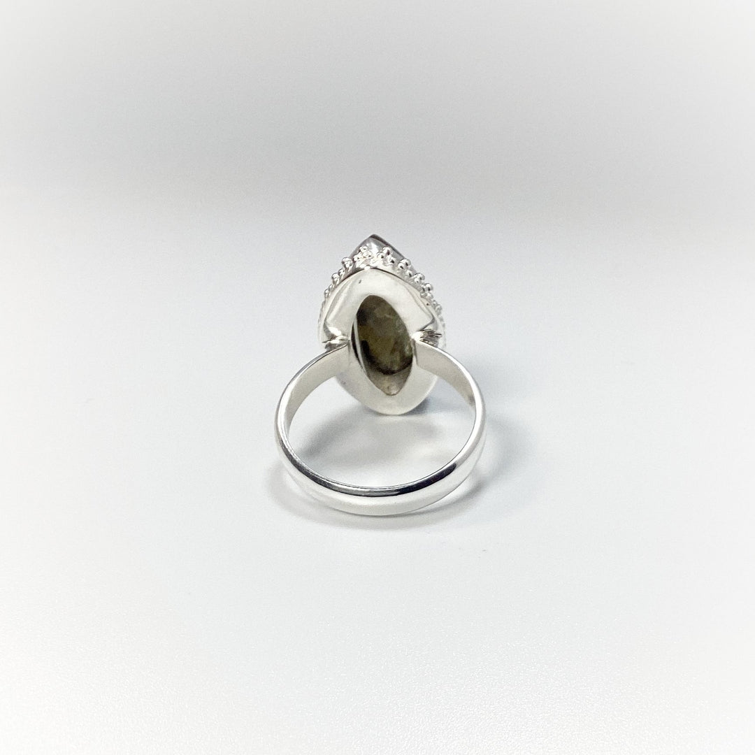 Labradorite Marquise Cut Ring - Rocks and Gems Canada