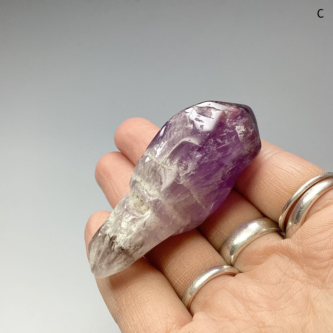 Shadow Chevron Amethyst Point - Rocks and Gems Canada