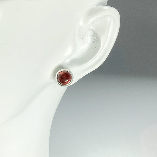 Garnet Stud Earrings - Rocks and Gems Canada