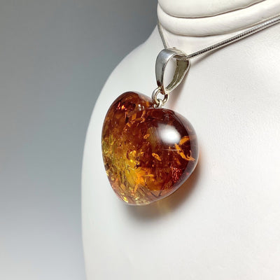 Ombre Heart Amber Pendant