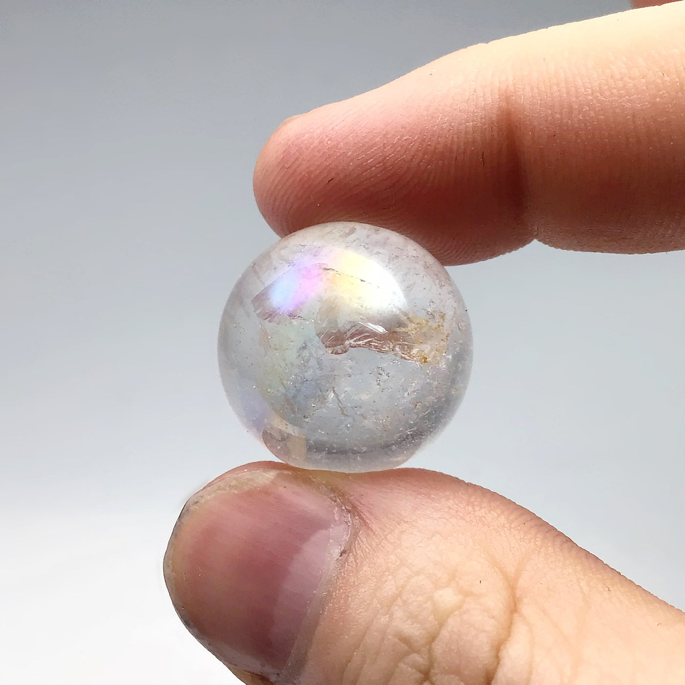 Mini Opalescent Aura Quartz Sphere at $35 Each