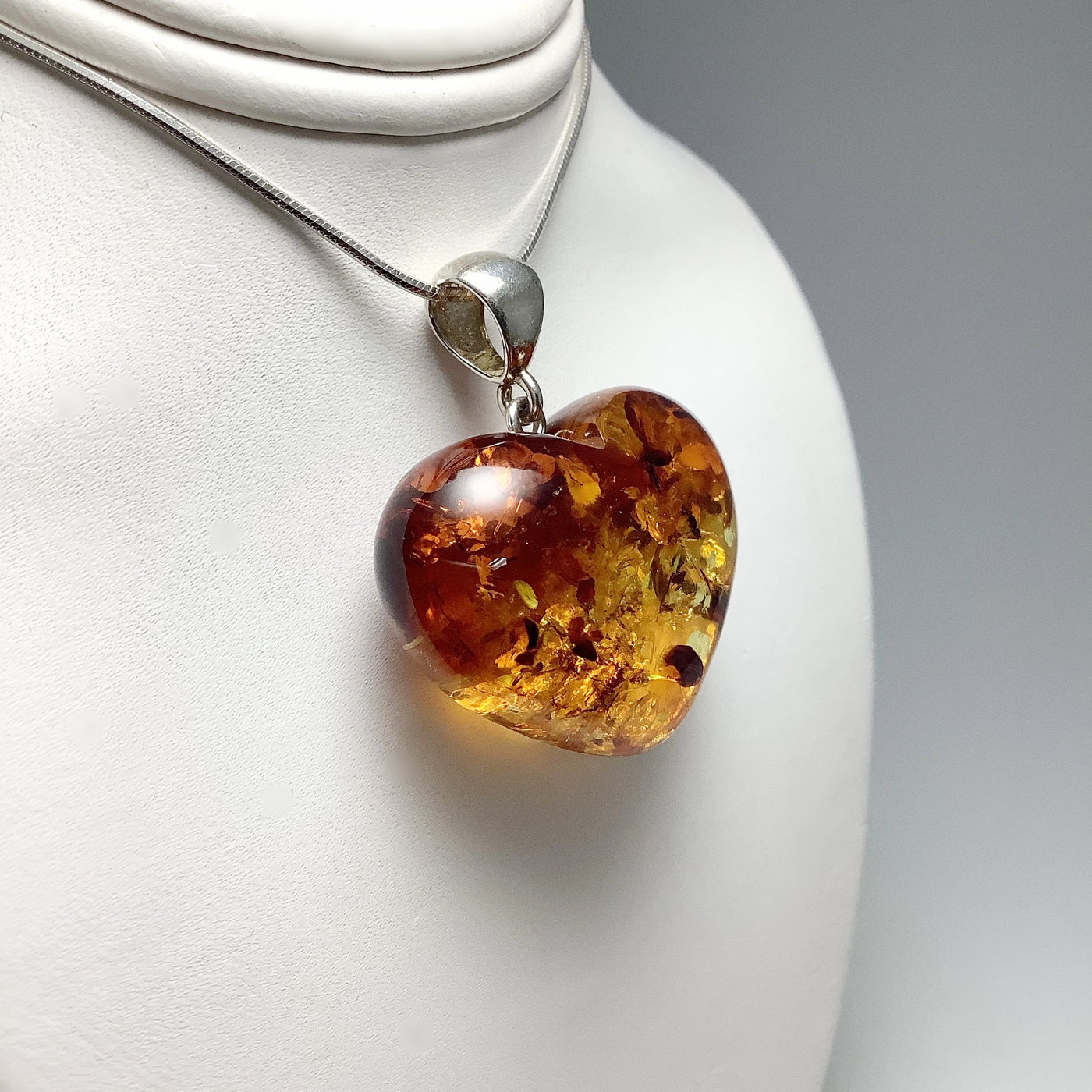 Ombre Amber Heart Pendant
