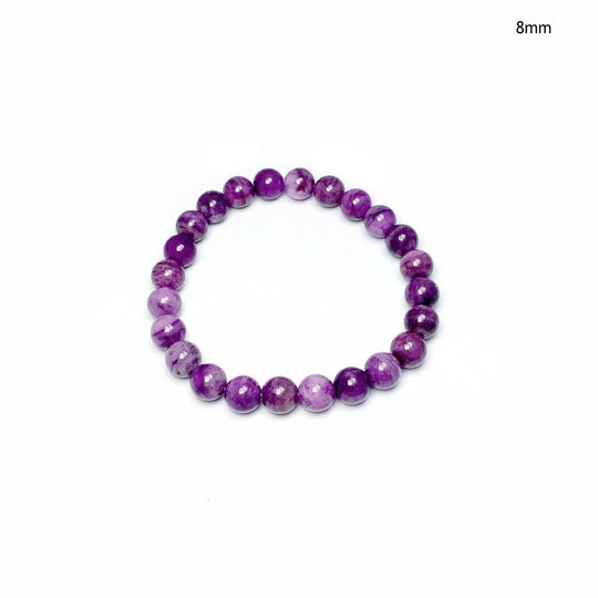 Purple Crazy Lace Agate Beaded Bracelet - Rocks and Gems Canada