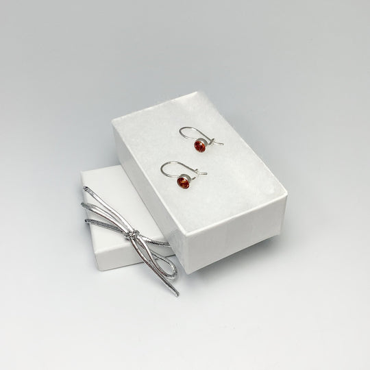 Cognac Amber Dangle Earrings - Rocks and Gems Canada
