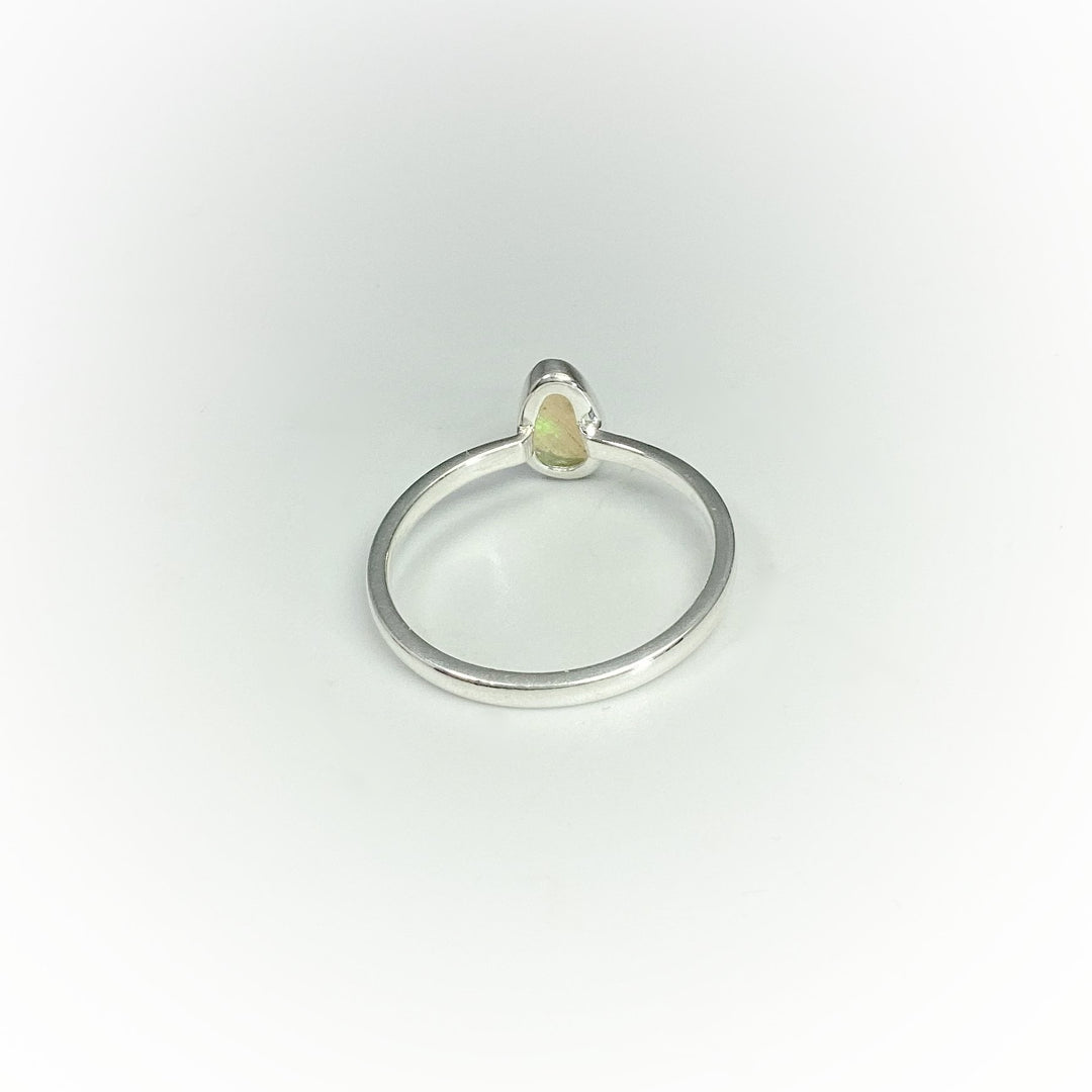 Faceted Ethiopian Fire Opal Ring - Rocks and Gems Canada