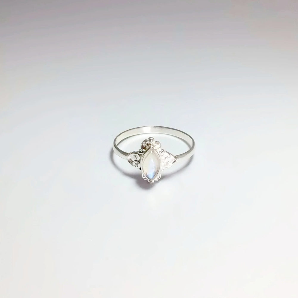 Rainbow Moonstone Ring - Rocks and Gems Canada
