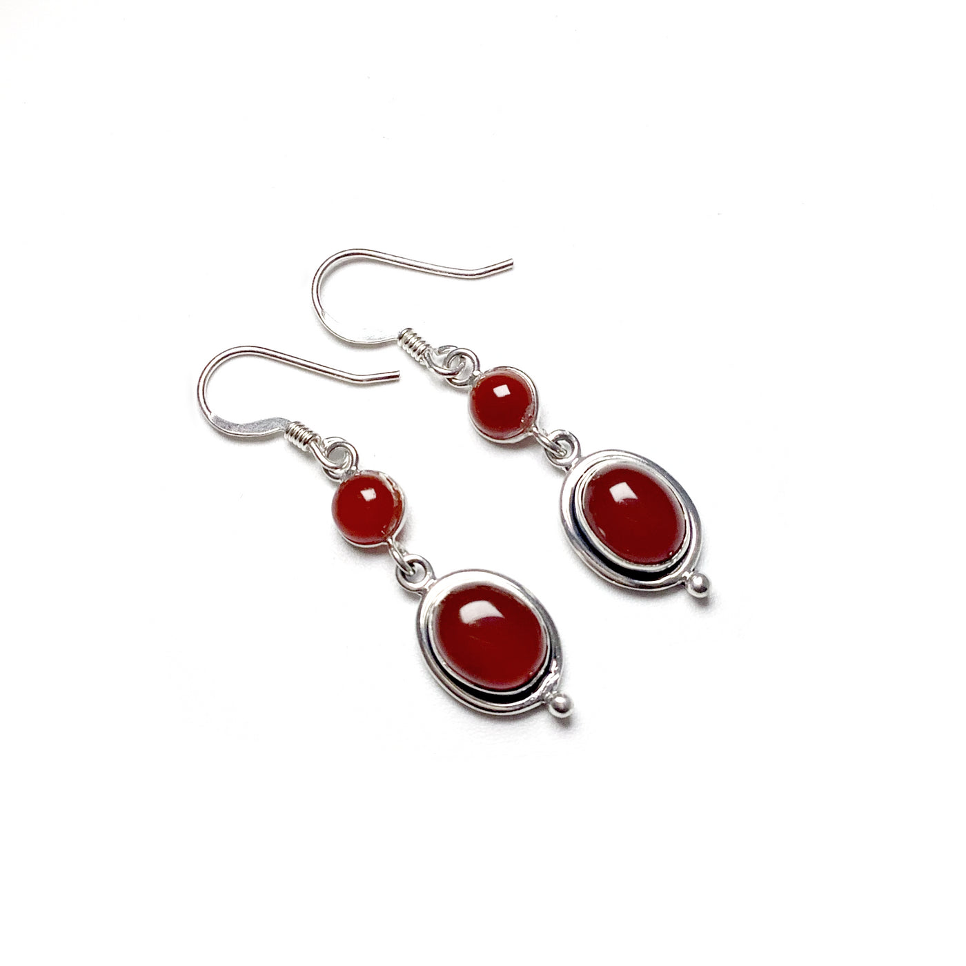 Carnelian Agate Dangle Earrings