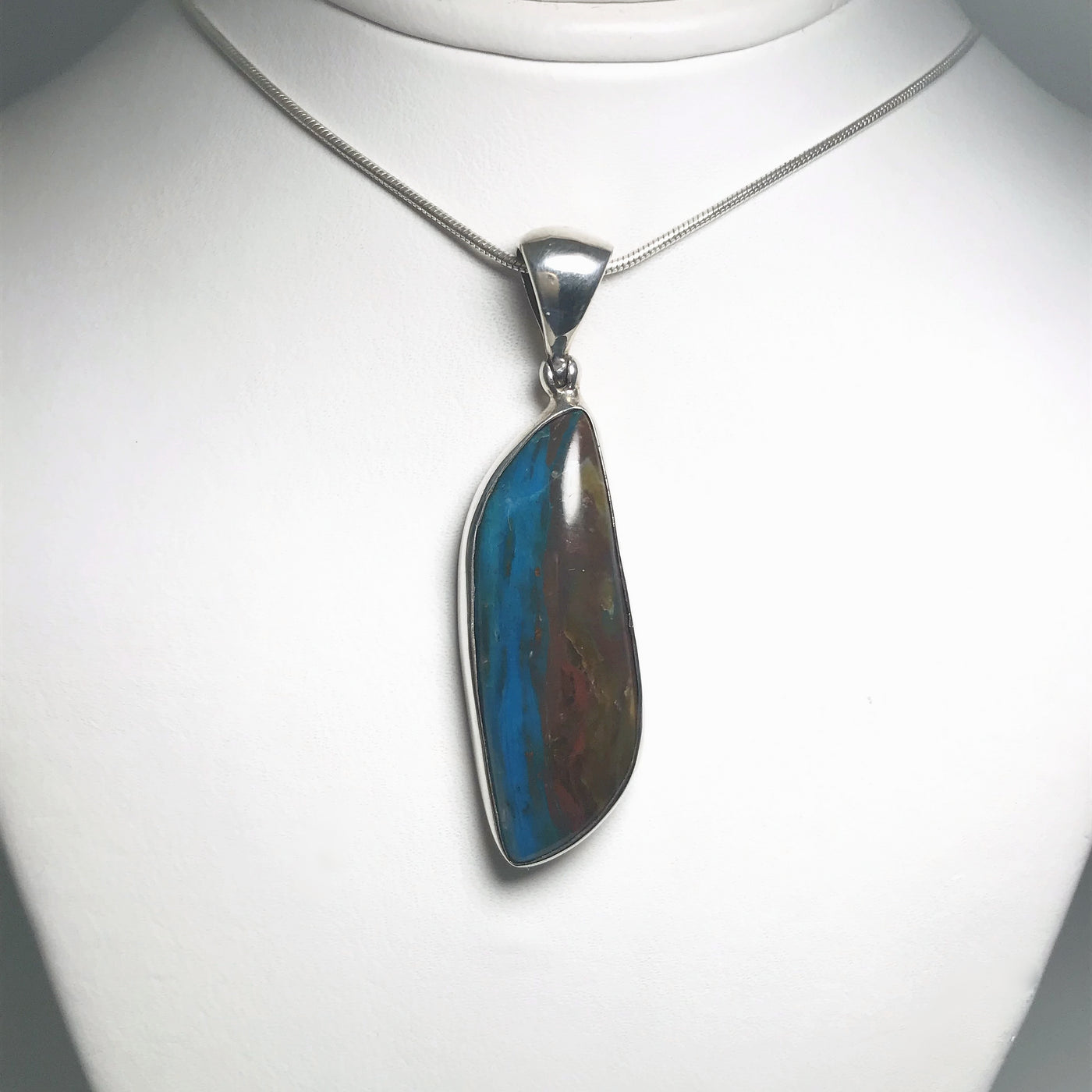 Blue Peruvian Opal Pendant