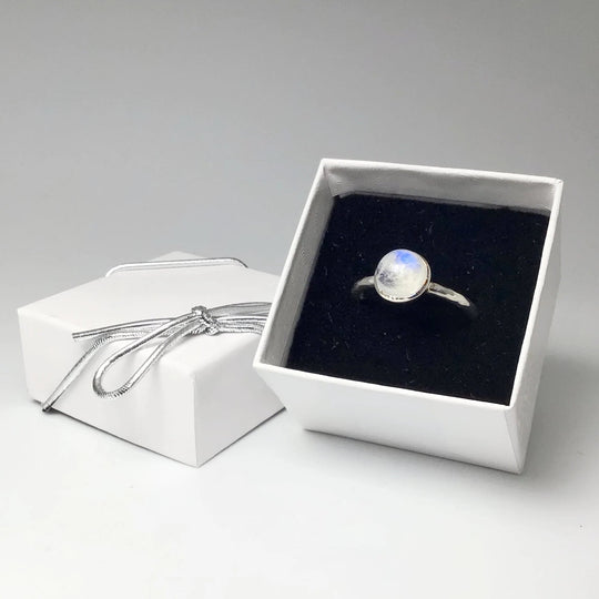Rainbow Moonstone Ring - Rocks and Gems Canada
