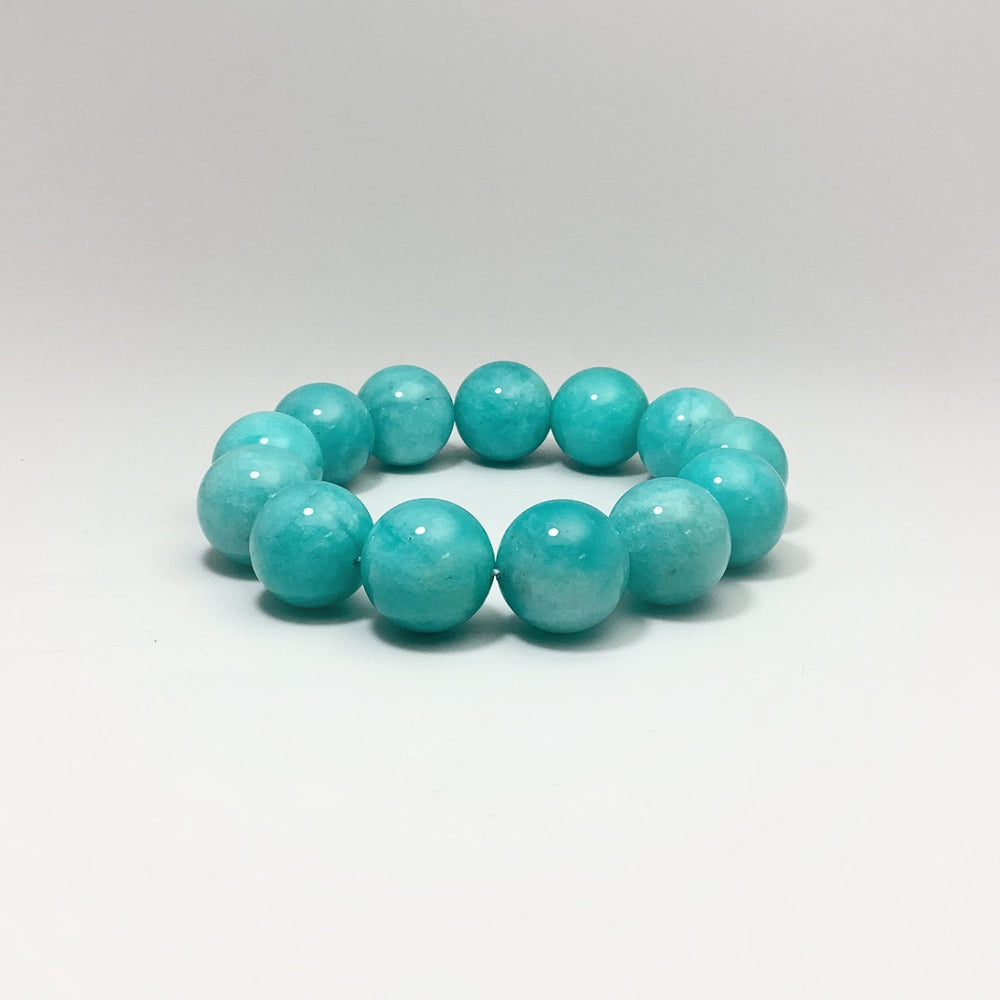 Amazonite Beaded Bracelet - 16mm - High Quality - Rocks and Gems Canada