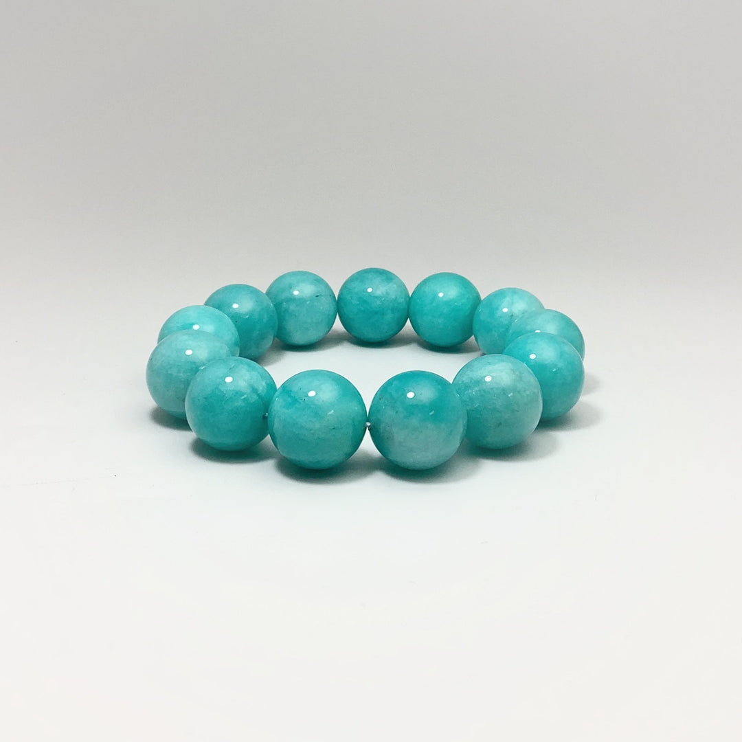 Amazonite Beaded Bracelet - 16mm - High Quality - Rocks and Gems Canada
