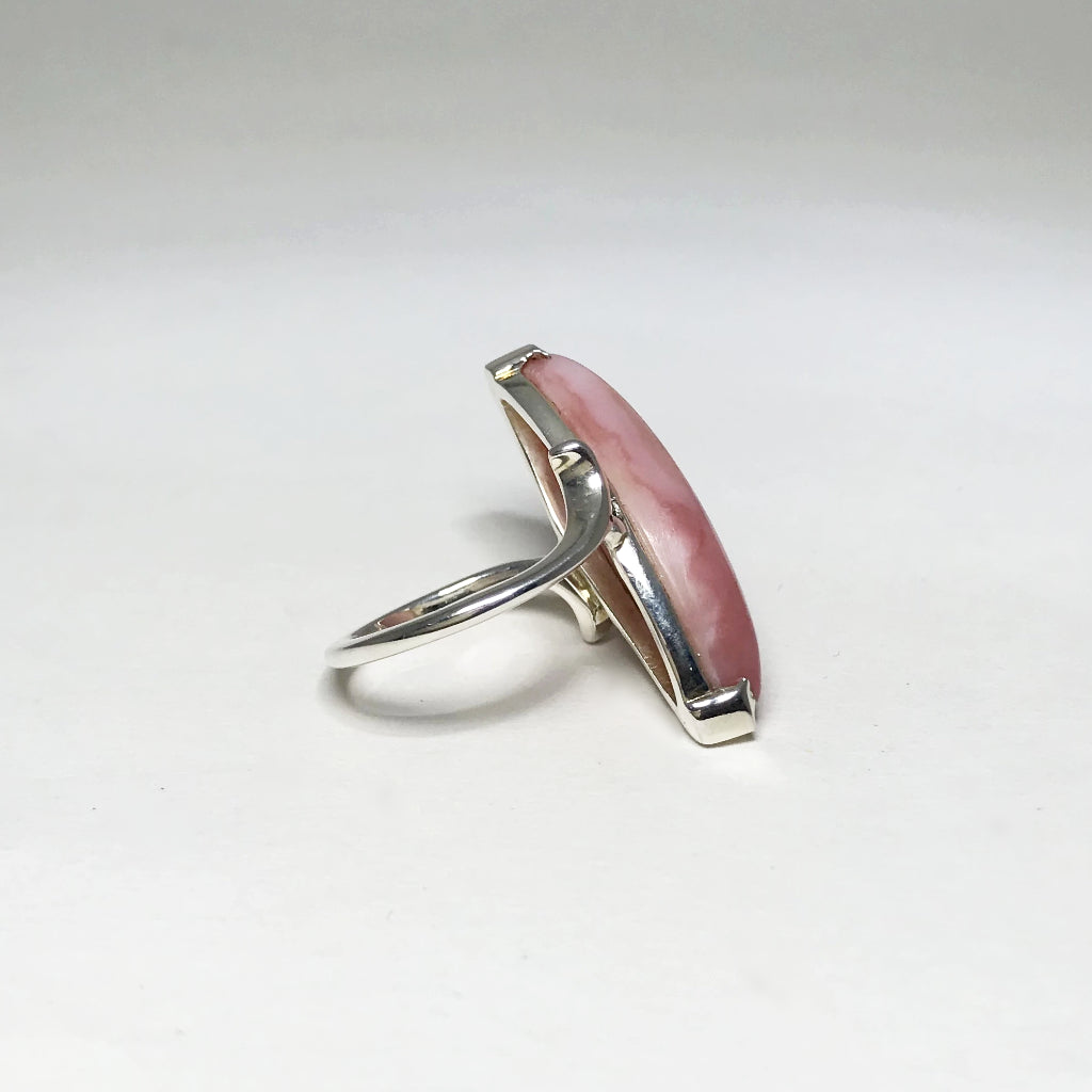 Pink Peruvian Opal Ring - Rocks and Gems Canada