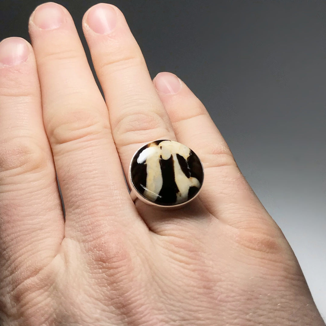 Petrified Peanut Wood Ring - Rocks and Gems Canada