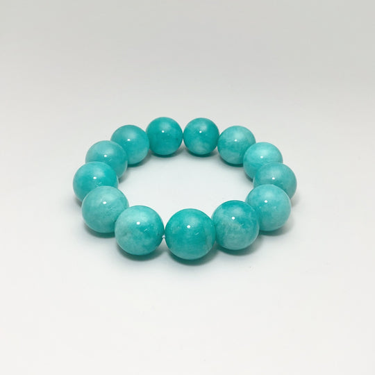 Amazonite Beaded Bracelet - 16mm - High Quality - Rocks and Gems Canada