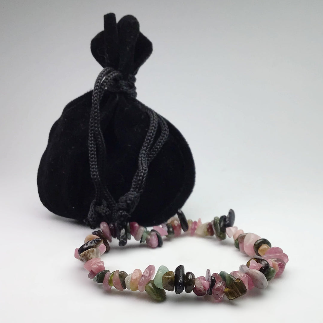 Mixed Tourmaline Chip Beaded Bracelet - Rocks and Gems Canada