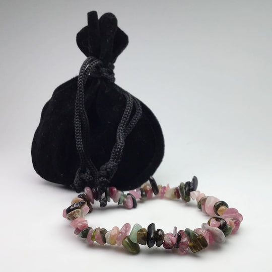 Mixed Tourmaline Chip Beaded Bracelet - Rocks and Gems Canada