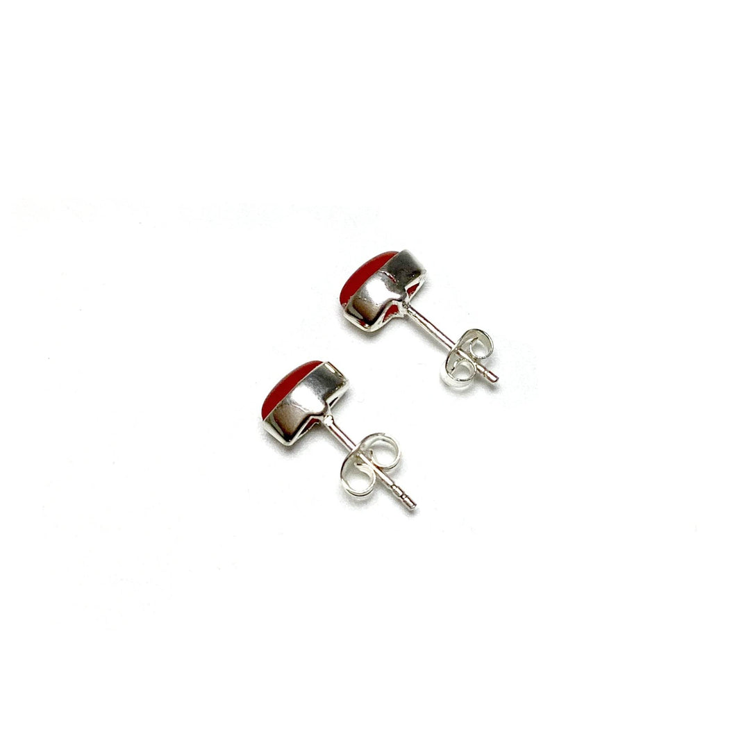 Carnelian Agate Stud Earrings - Rocks and Gems Canada