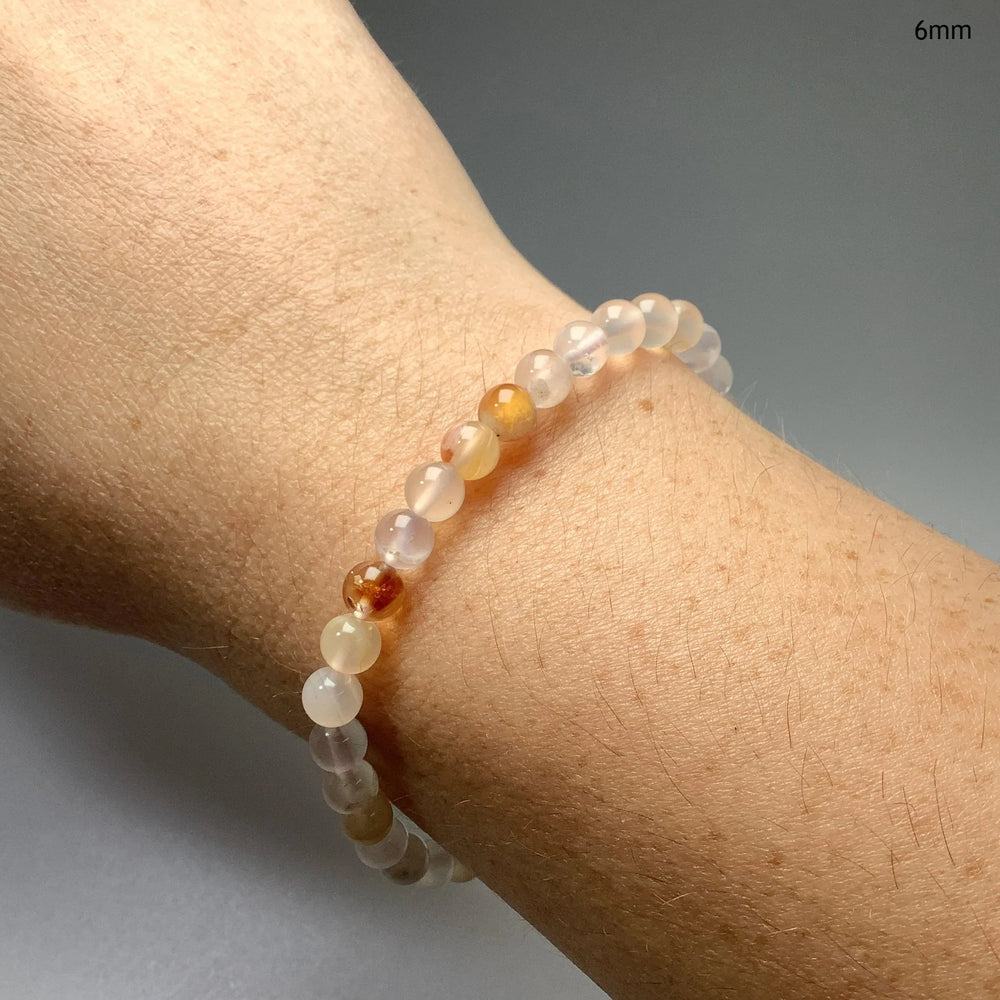 Flower Agate Beaded Bracelet - Rocks and Gems Canada
