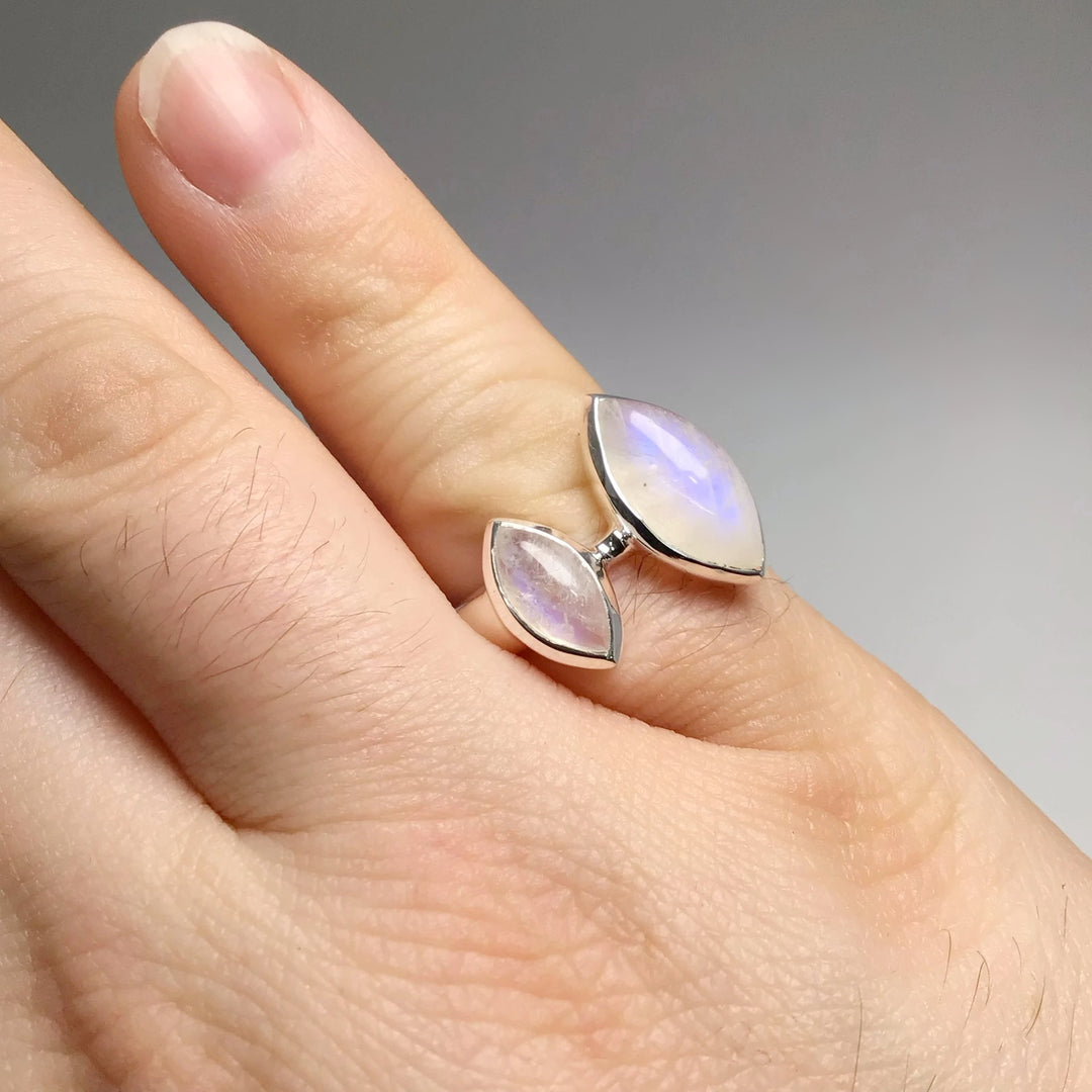 Rainbow Moonstone Ring - Rocks and Gems Canada