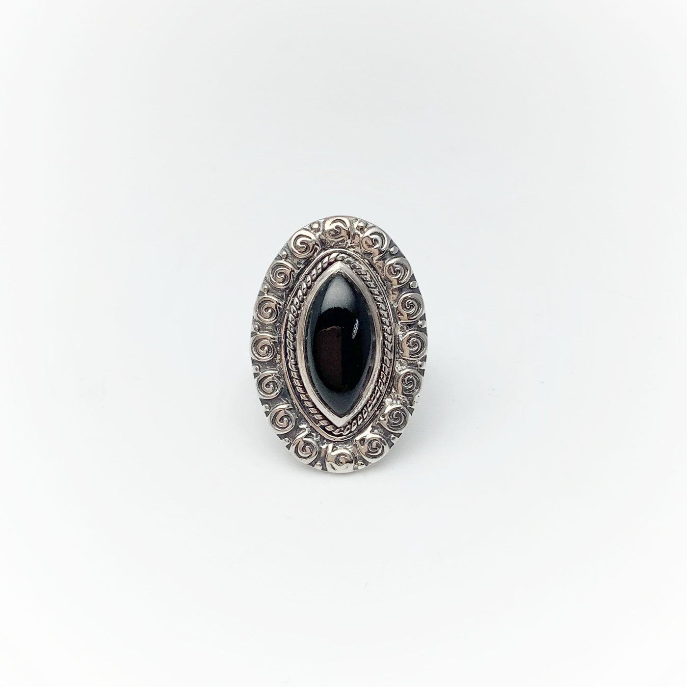 Black Onyx Bohemian Style Ring
