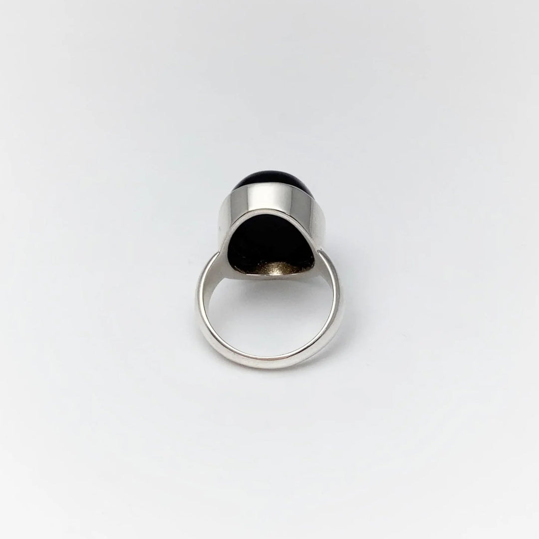 Black Onyx Chunky Oval Ring - Rocks and Gems Canada
