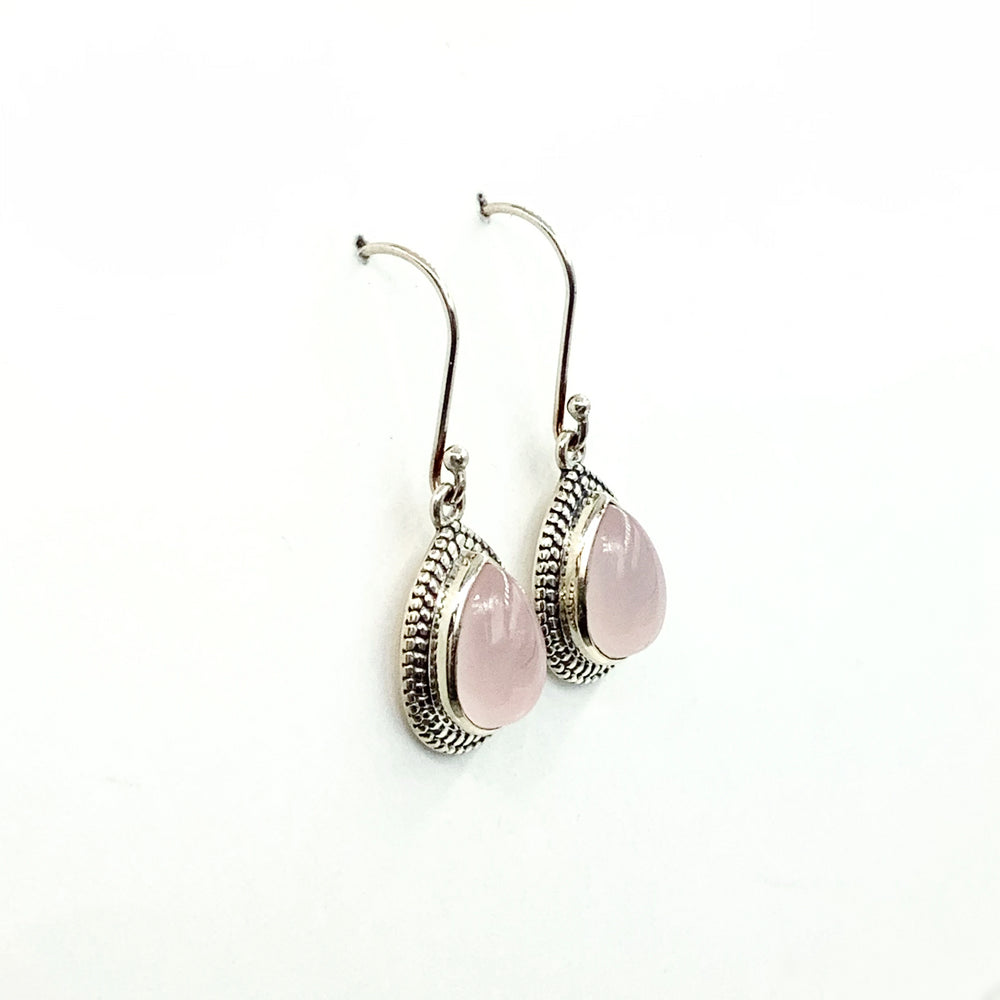 Rose Quartz Dangle Earrings - Rocks and Gems Canada