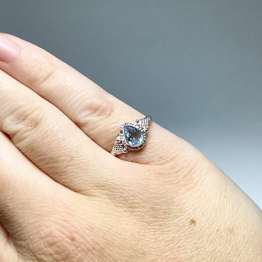 Blue Topaz Ring - Rocks and Gems Canada
