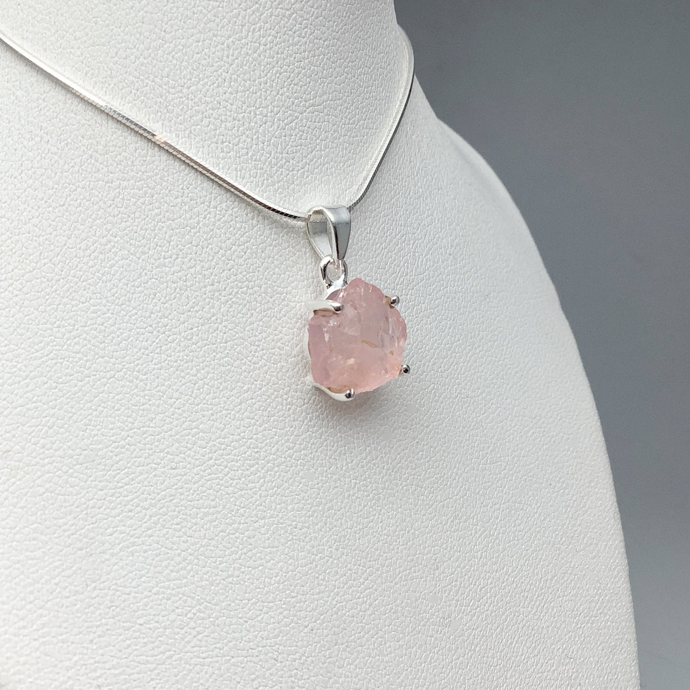 Raw Rose Quartz Pendant