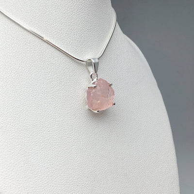 Raw Rose Quartz Pendant