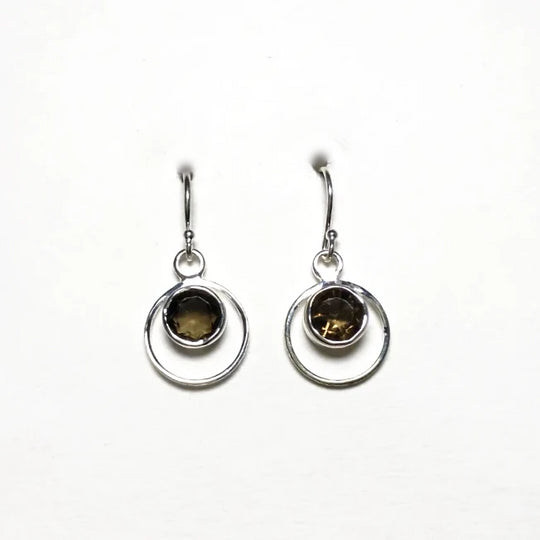 Smoky Quartz Dangle Earrings - Rocks and Gems Canada