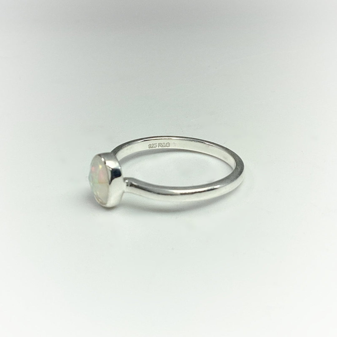 Faceted Ethiopian Fire Opal Ring - Rocks and Gems Canada
