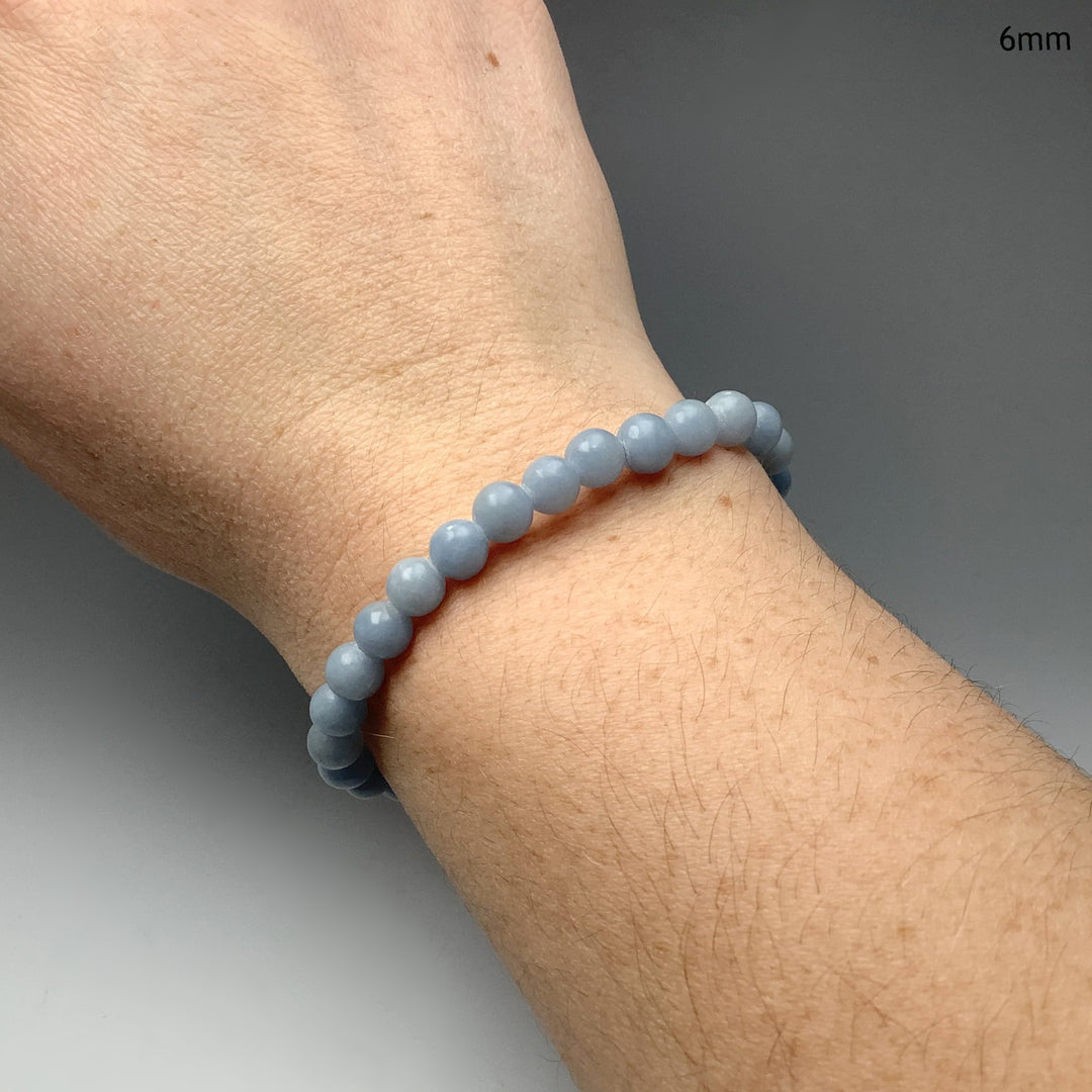 Angelite Beaded Bracelet - Rocks and Gems Canada